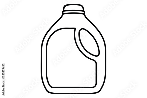 white plastic gallon on white background