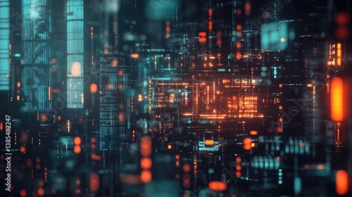 Wallpaper Mural A futuristic circuit technology background pulses with electronic energy, blending sleek digital patterns and glowing circuits, embodying the essence of innovation and cutting-edge digital concepts Torontodigital.ca