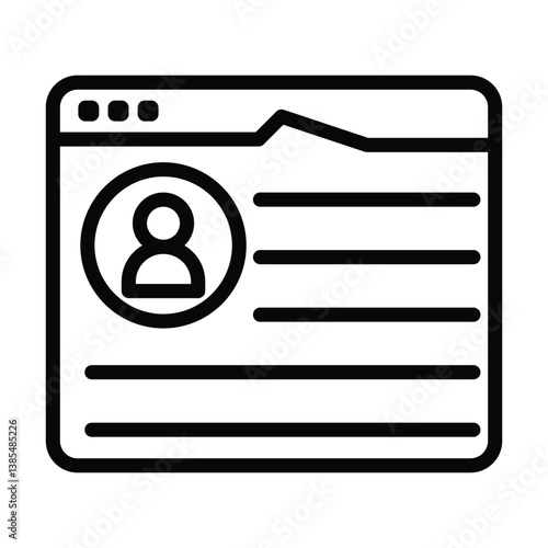 Registration ine icon , vector, pixel perfect, illustrator file 
 