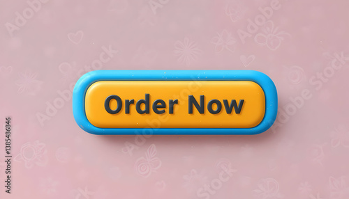 Order Now Button Graphic with Pastel Background and Floral Elements