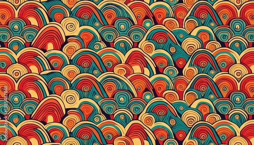 Abstract swirling wave pattern