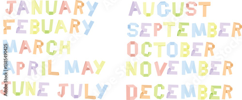 Colorful vector alphabet 