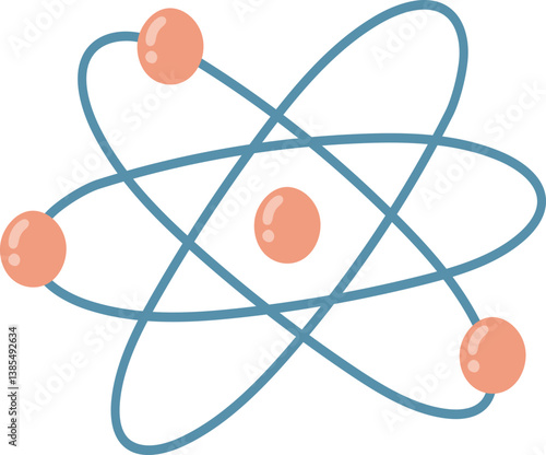 Atom icon illustration.