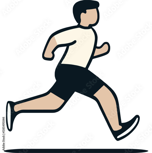 Runner in Motion Capturing Fitness Energy and Speed