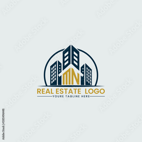 Elegant MN Real Estate Logo with Urban Skyline