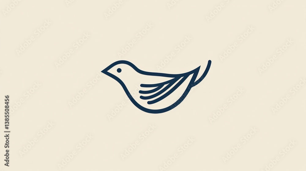 Simple Line Art Bird Illustration (9) Simple Line Art Bird Illustration (9)