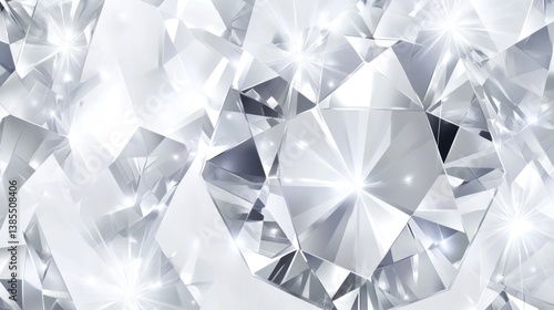 Sparkling white diamonds background.