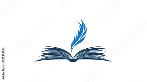 Open Book with Feather, Knowledge, Education, Learning, Concept