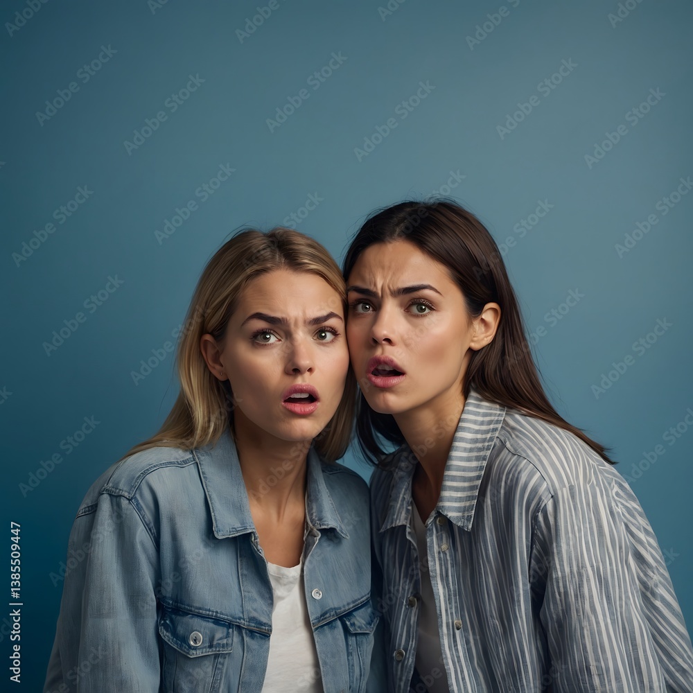 one girl says something to another that surprises the other one one girl says something to another that surprises the other one