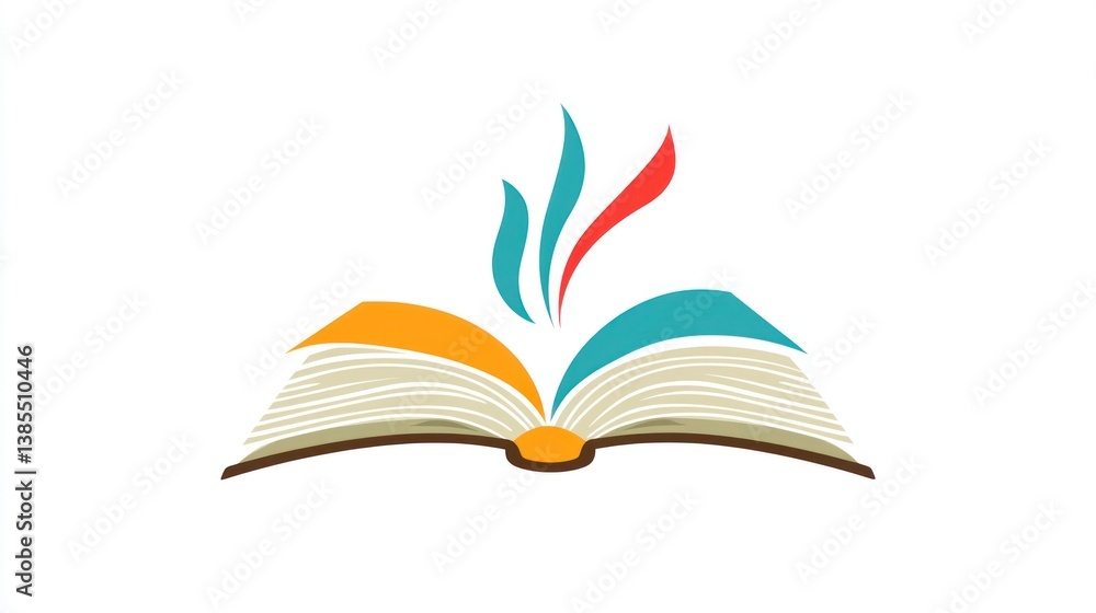 Open book, abstract design, education, knowledge Open book, abstract design, education, knowledge