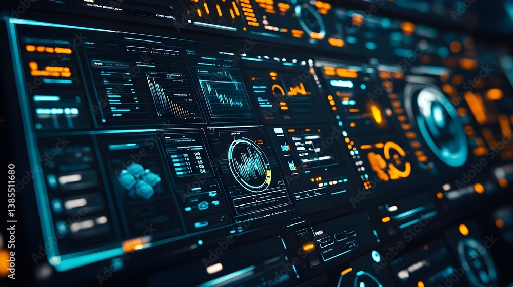 Futuristic Digital Dashboard for Business Automation and Creativity Futuristic Digital Dashboard for Business Automation and Creativity