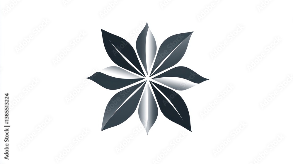 Abstract graphic design, stylized flower shape, logo Abstract graphic design, stylized flower shape, logo