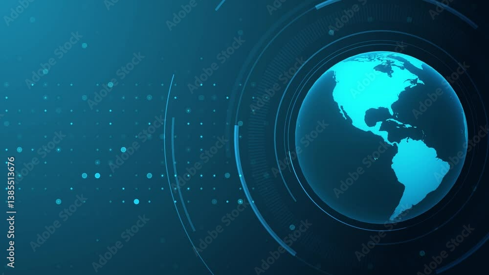 Blue globe technical background Blue globe technical background