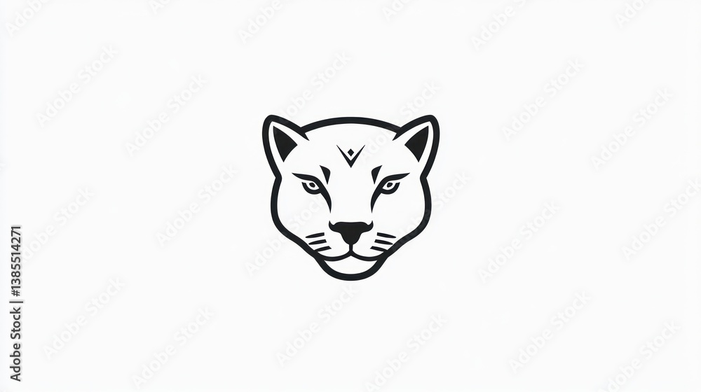 Minimalist black panther head graphic Minimalist black panther head graphic