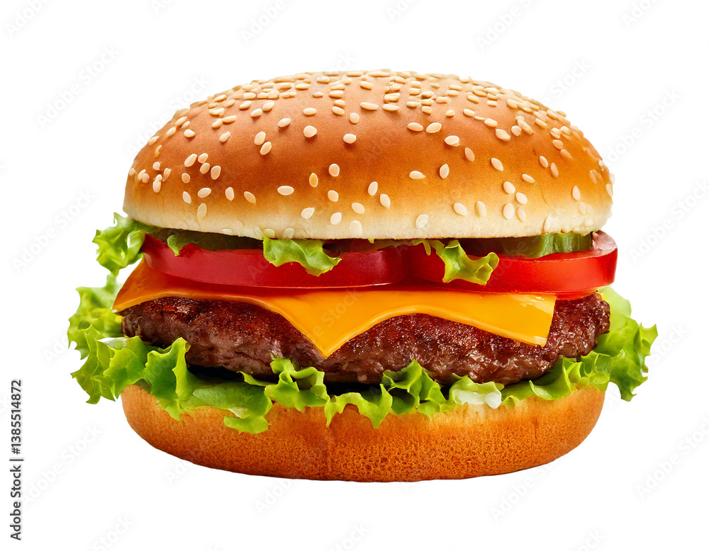 Cheeseburger on transparent background
Cheeseburger on transparent background