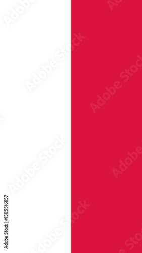 Free Download Vertical Poland flag displaying a red and white design, commonly associated with national identity and heritage - GFXLoad