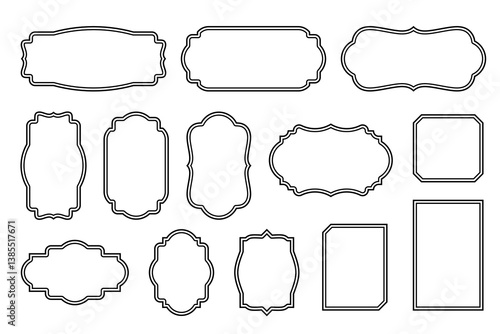 A set of simple vintage style frames