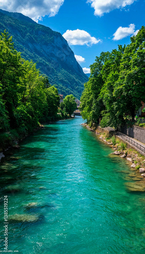 river in the mountains
