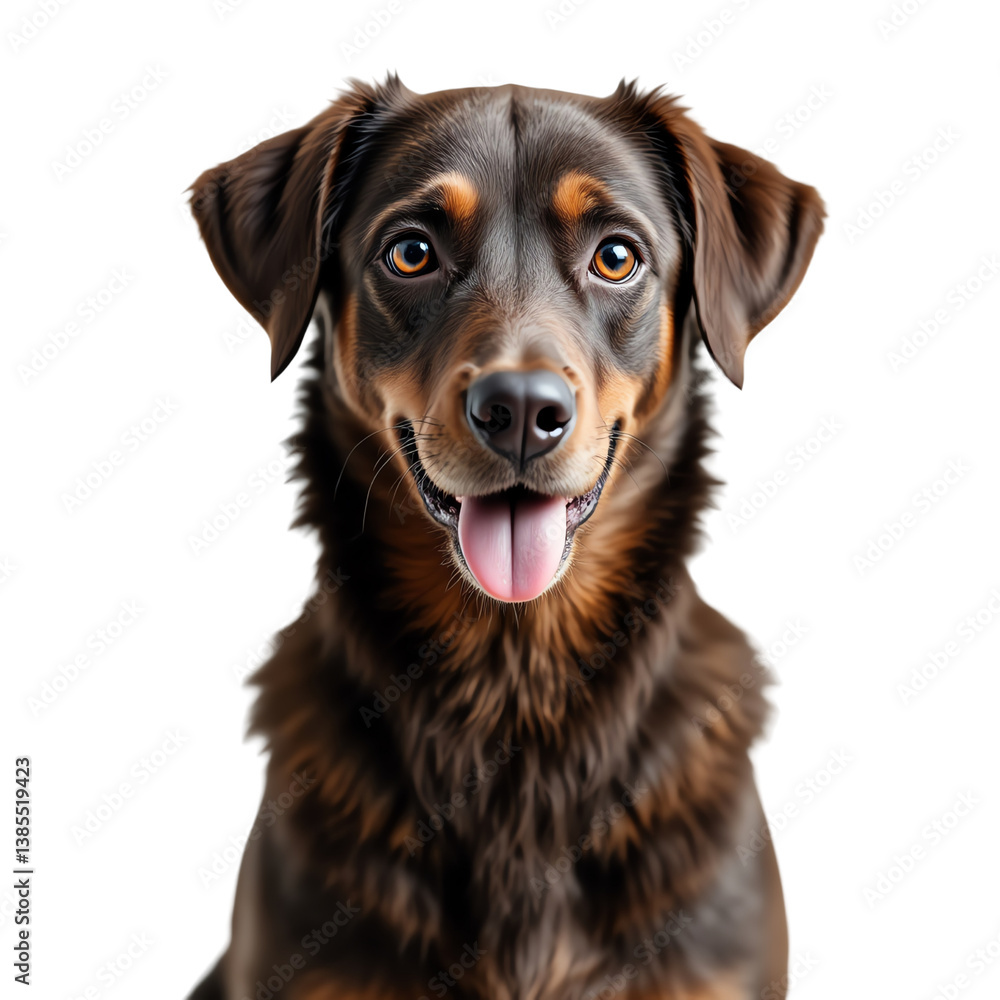 Portrait of a happy, playful dog. Portrait of a happy, playful dog.