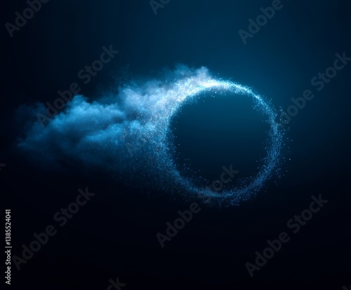 Obraz na płótnie digital cloud computing logo with particle ring circle , futuristic abstract background, illustration
w salonie