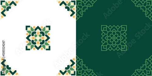 Oriental Geometric Mandala Ornament for Pattern or Motif