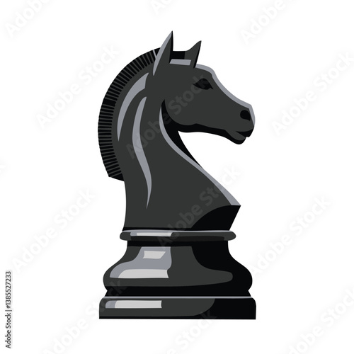 black chess horse