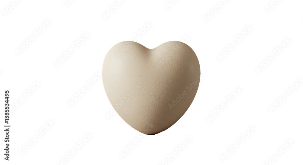 Fototapeta premium Heart Shape Egg isolated on white background