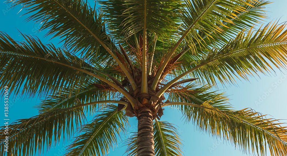 Fototapeta premium Sun-Drenched Paradise AI Generated