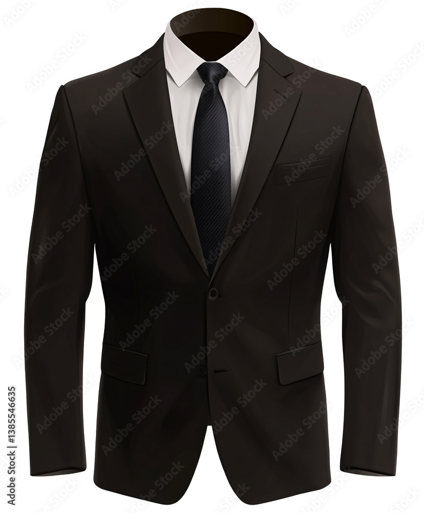 Formal suit with white shirt isolated on transparent background. Formal suit with white shirt isolated on transparent background.