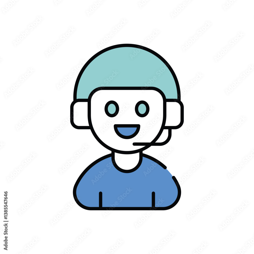 Customer Service vector icon stock illustration Customer Service vector icon stock illustration