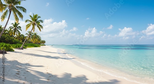 Wallpaper Mural Palm Shade, Azure Dream AI Generated Torontodigital.ca