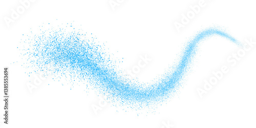 blue glitter wave light effect  transparent illusration