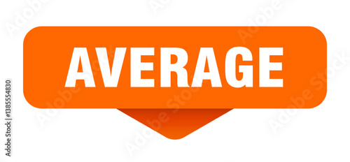 average sticker. average sign on transparent background