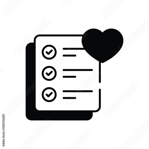 Wish List vector icon stock illustration