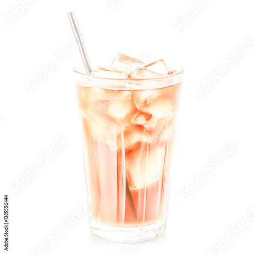 Wallpaper Mural A glass of iced coffee isolated on white ba Torontodigital.ca
