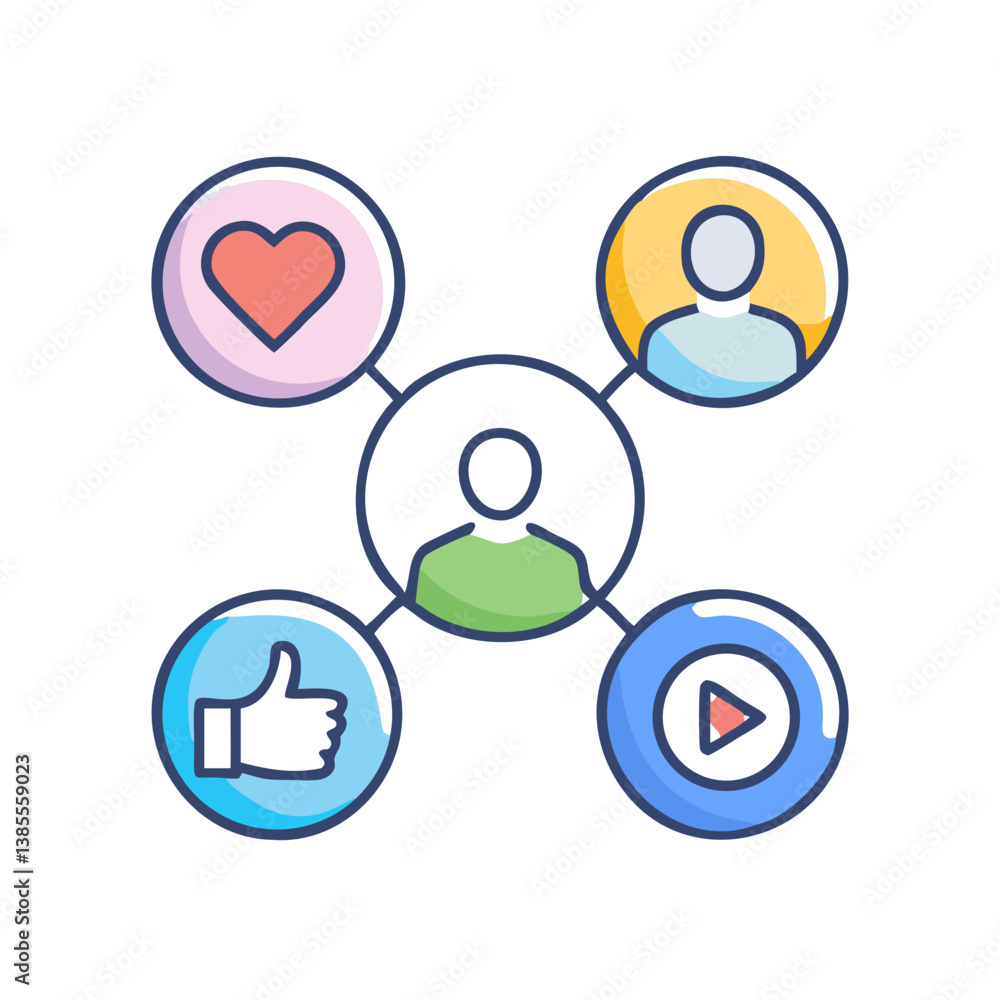 Title: Social network connection and global business communication concept. Vector icon isolated on white background. social network icons, people network icons. Organization thin line icon set. Conta Title: Social network connection and global business communication concept. Vector icon isolated on white background. social network icons, people network icons. Organization thin line icon set. Conta