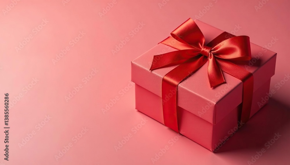 Elegant red ribbon tied gift boxes, gold accents, digital, background Elegant red ribbon tied gift boxes, gold accents, digital, background