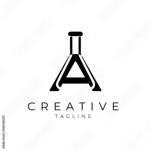 Laboratory icon logo template vector illustration.