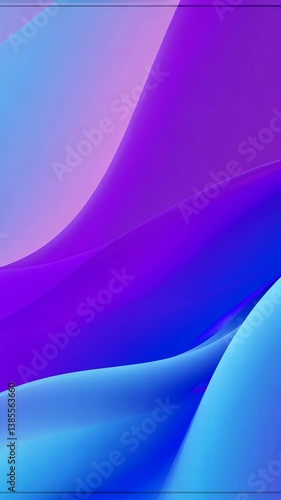 Colorful abstract waves create a smooth gradient of blues and purples in a visually stunning composition