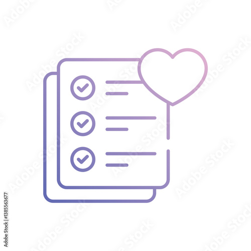 Wish List vector icon stock illustration