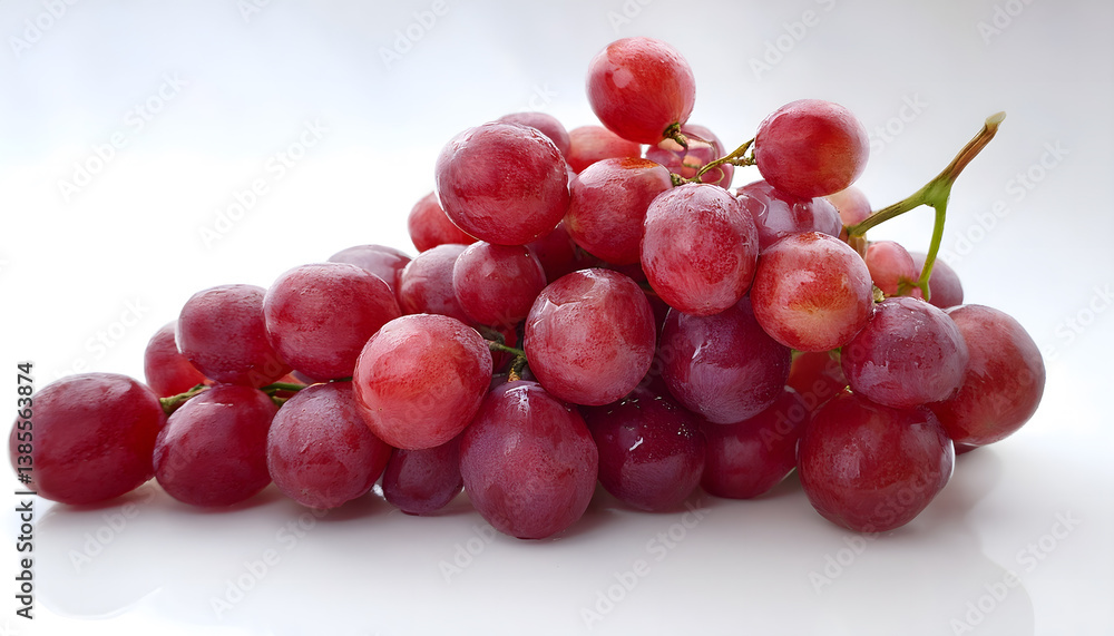 Ripe Red Grapes Cluster Ripe Red Grapes Cluster