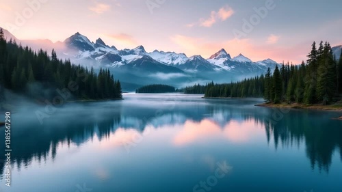 Eternal Serenity - Aerial Reflections of a Mountain Lake
