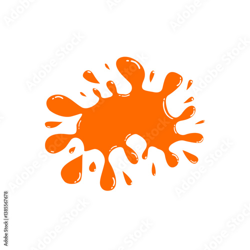 orange paint splash