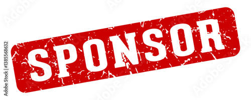 sponsor rectangular sign. sponsor stamp