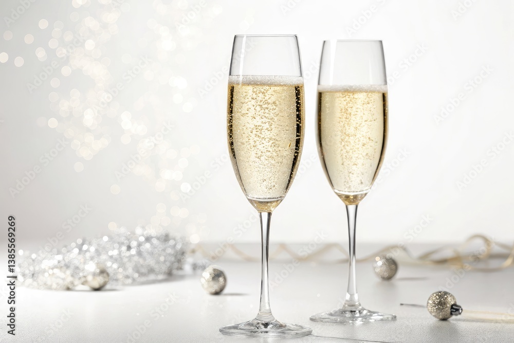 Festive Celebration With Sparkling Drinks and Decorations Generative AI Festive Celebration With Sparkling Drinks and Decorations Generative AI