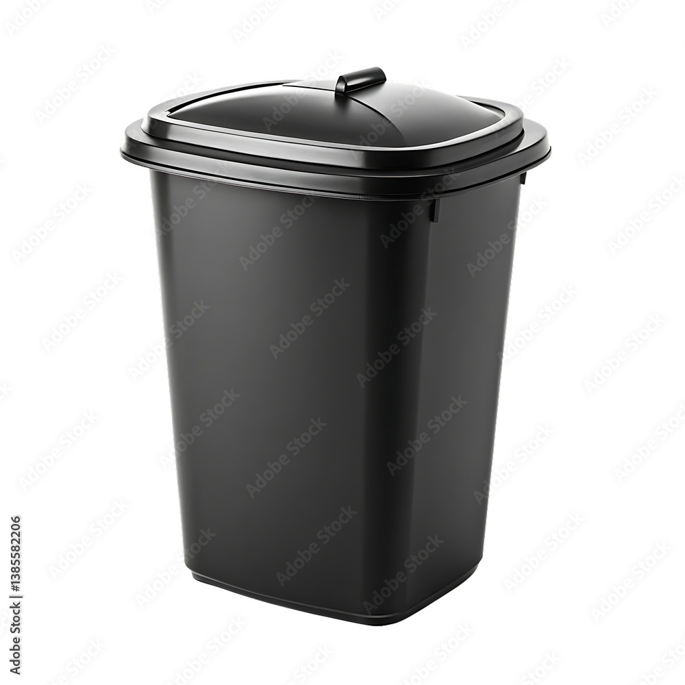 Large Black Trash Bin with Lid and Wheels – Outdoor Garbage Container Large Black Trash Bin with Lid and Wheels – Outdoor Garbage Container