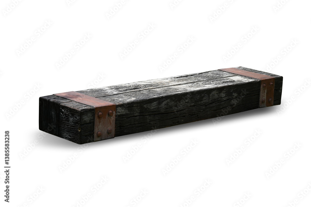Fototapeta premium Chair made from old logs isolated on white background. This has clipping path.