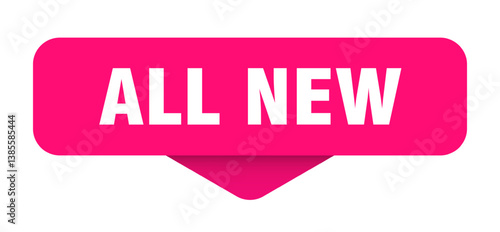 all new sticker. all new sign on transparent background