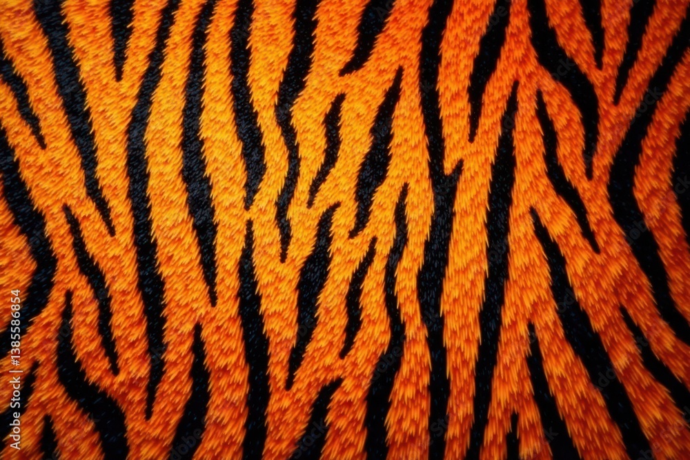 Seamless Stripe Pattern of Bengal Tiger's Fur , Animal Skin, White Black Seamless Stripe Pattern of Bengal Tiger's Fur , Animal Skin, White Black