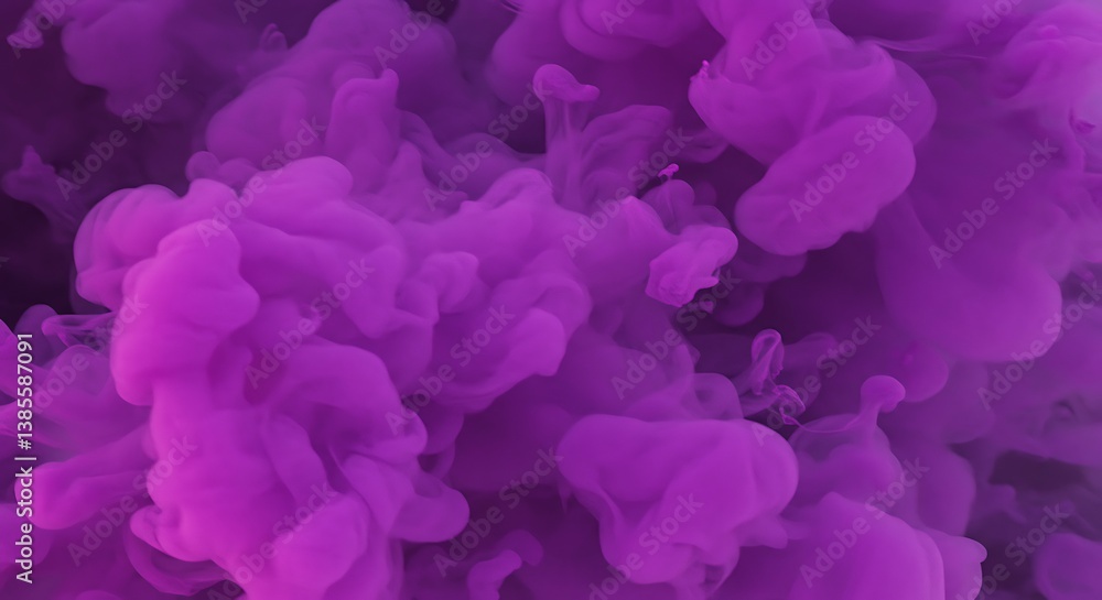 Obraz premium Purple Ink Bloom AI Generated